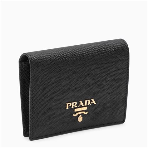 Prada Portafoglio piccolo nero in Saffiano .